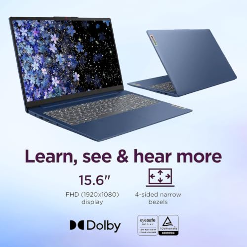 Image of Lenovo IdeaPad 15.6 inch Laptop, AMD Ryzen 5, AMD Radeon Graphics, FHD Display