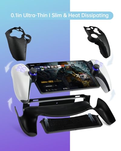 Image of UYIYE Case for PlayStation Portal Remote Player, Soft Rubber Protective Cover Compatible with PS Portal, Thin Fit Shockproof Scratch Resistant Case with Heat Dissipation & Precise 1:1 Fit-Balck