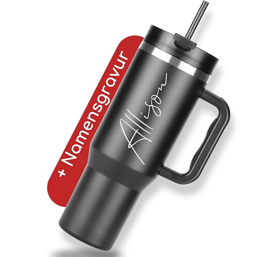 Milu Thermobecher 1200ml mit Strohhalm und Henkel...