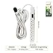 Go Green Power Inc. (GG-16315-15) 6 Outlet Surge Protector, 1200 Joules, White, 15 Ft Cord