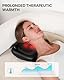 ALLJOY Massagekissen mit Wärmefunktion, Shiatsu Massagegerät für Nacken Schulter Rücken, Rückenmassagegerät mit 3D Rotierenden Massageköpfen, PU-Leder, Geschenk für Männer, Frauen