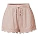 LIKEOULI Baggy Shorts Women Fashion Lace Plus Size Rope Tie Shorts Yoga Sport Pants Leggings Trousers Beach Outfits for Women Khaki