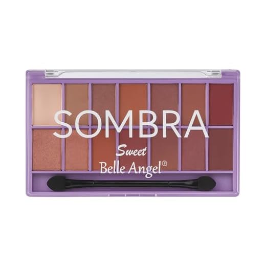 Sombra Sweet Belle Angel Paleta de Sombras, 12 Cores Neutras e Terrosas, com Aplicador, Estojo Roxo