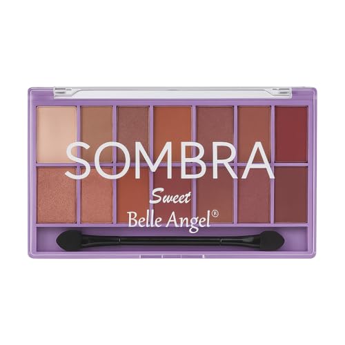 Sombra Sweet Belle Angel Paleta de Sombras, 12 Cores Neutras e Terrosas, com Aplicador, Estojo Roxo