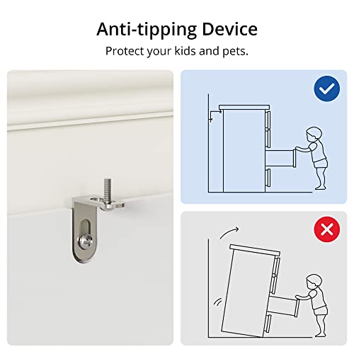 Cozy Castle 6 Drawer Dresser, Modern Dresser, White Dresser With Cutout Handle, Wide Dresser Drawer Organizers For Bedroom, White #TOP4