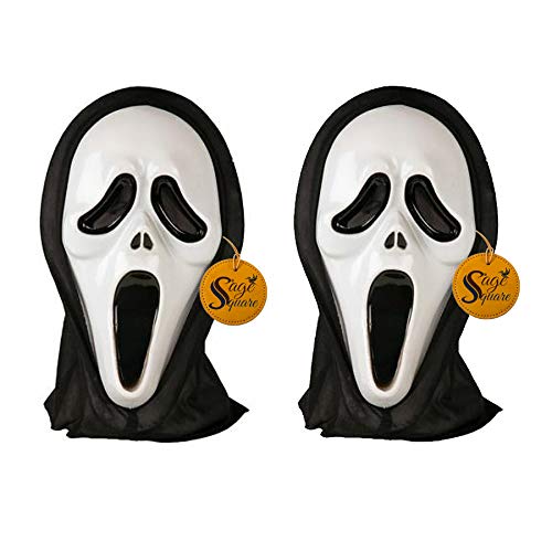 Sage Square Ghost Comic FACE MASK Fawkes Mask Anonymous Edition Face-Mask Perfect Fit Cosplay Holi Halloween Function Party (Set of 2) (B088FN8DB7) Amazon Price History, Amazon Price Tracker