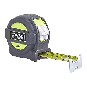 Измерительная лента Ryobi RTM5M длина 5 м измерительная поверхность с нейлоновым покрытием прорезиненное покрытие