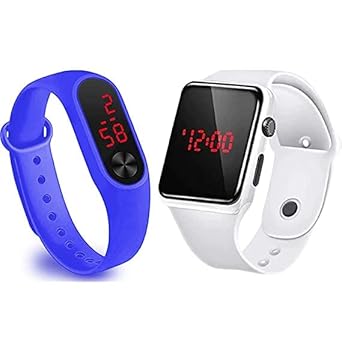 Zaha New Generation Digital Red LED Watch for Boys, Girls & Kids Pack of 2.