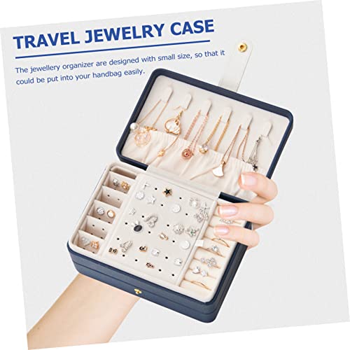 Boîte à bijoux multicouches zippée et coffret de rangement portable