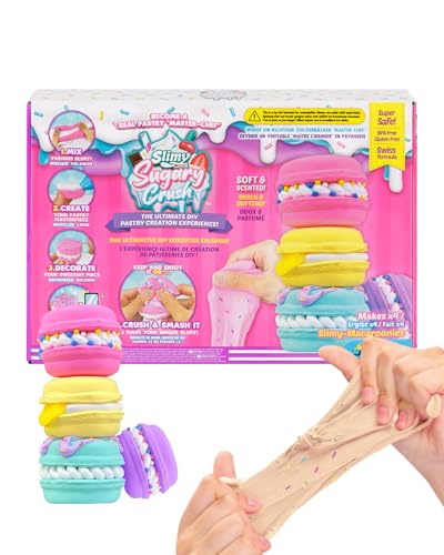 SLIMY Sugary Crush – Macaroonies, slime y plastilina, juego creativo para mezclar, moldear y decorar, diseño creativo para niños