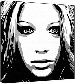 Michelle Trachtenberg - Lienzo decorativo (30 x 30 x 2,5 cm), diseño de cuadros