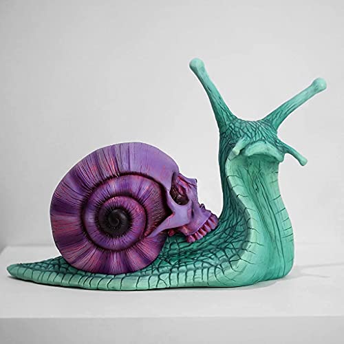 Wohnkultur Gartenstatue Schnecke Figur, Schneckenschädel Skulptur Gothic Dekoration Cover