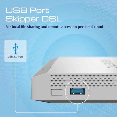 Keenetic Skipper KN-2112 Router DSL Dual-band Wi-Fi Gigabit Ethernet Grigio Bianco - 3