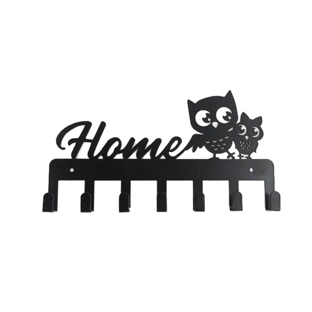 CTRLZS Owl Key Holder Wall No Nail Hook Home Ornament Owl Key Holder for Wall 1 Piece A