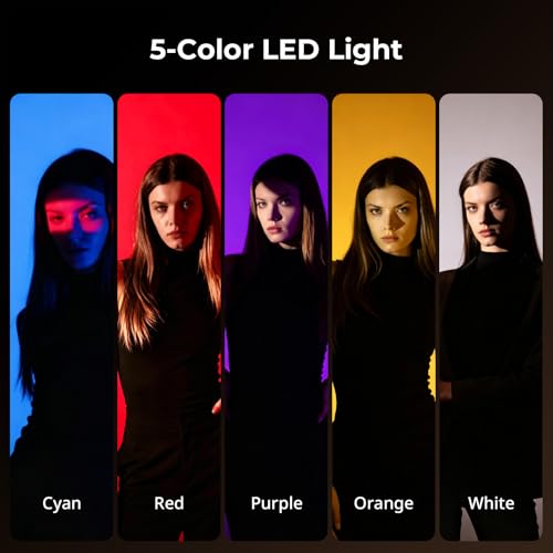 Image of SmallRig RF 20C 20W LED Photography Flashlight, 5 Colors CRI 97 TLCI 99, 10000mAh Portable Zoomable Spotlight with 20 Pattern Gobos, Silicone GOBO Holder for Portrait, Video, Content Creators - 5335