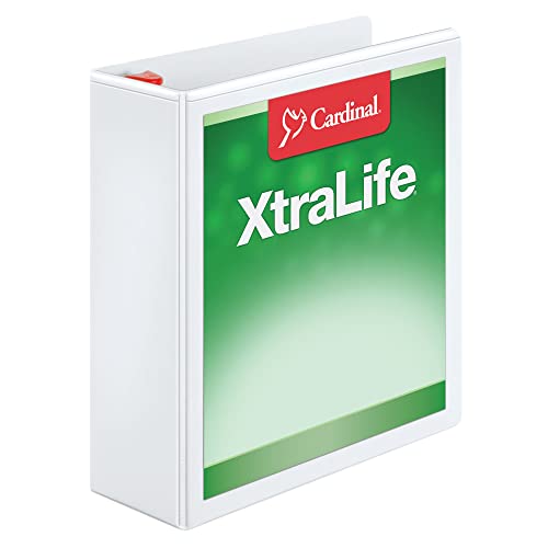Cardinal® Fichário com bloqueio Slant-D® da XtraLife®, anéis de 7,6 cm, 52% reciclado, branco