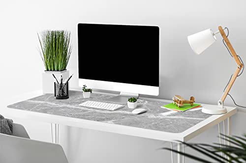Sous-main de bureau protection vinyle marbre gris chic Decormat - 4