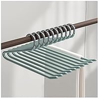 Laundry Rack, Trousers Pants Hangers,10 Pack Strong and Long-Lasting Anti-Rust Chrome Metal Hangers Slack Pants Trousers Hangers