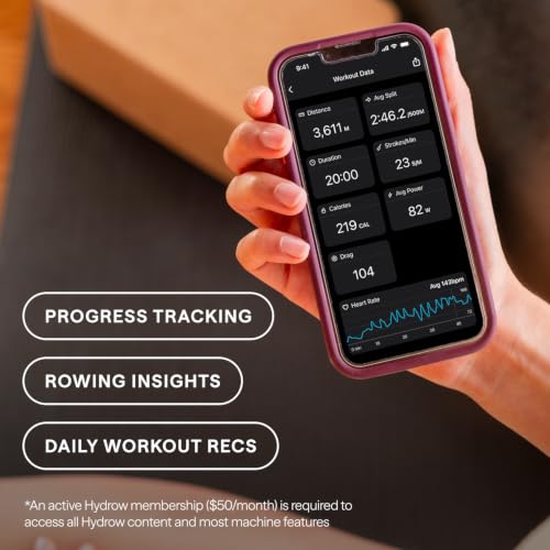 Image of Hydrow Origin Rowing Machine for Home with Immersive 22'' Rotating HD Touchscreen - Live Row Machine Home Workout, Magnetic Drag Technology, 375lb Weight Capacity Rower - 30-Day Trial & Year Warranty
