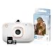 HP Sprocket 2-in-1 Portable Photo Printer & Instant Camera Bundle with 8GB MicroSD Card and ZINK Photo Paper – White (5MS95A)
