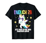 T-Shirt 28. Geburtstag Herren Damen 28 Jahre Deko