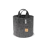 Root Pouch 10-Pack 5 Gallon, Grey Fabric Plant Pot with Handles, Gray