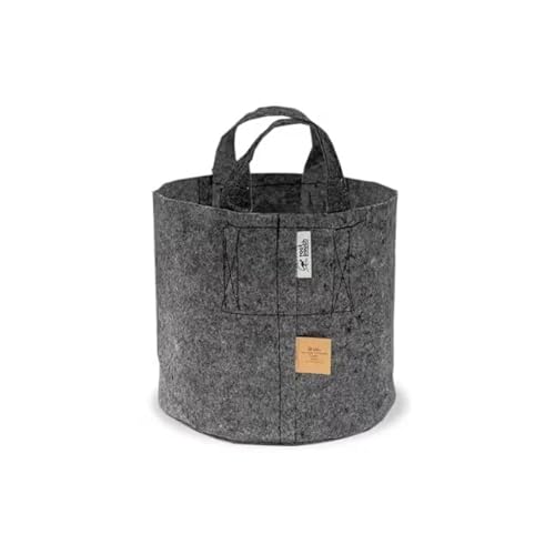 Root Pouch 10-Pack 5 Gallon, Grey Fabric Plant Pot with Handles, Gray
