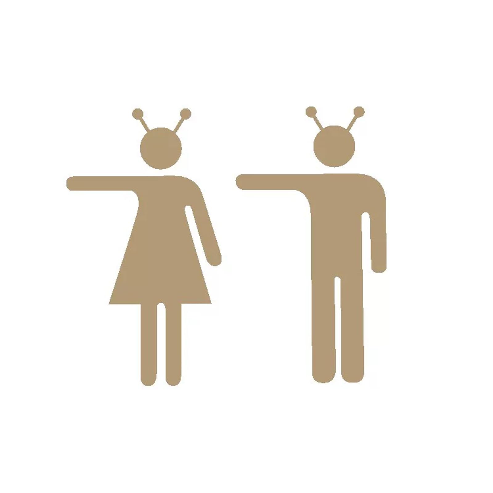 Restroom Sign, Bathroom Signs, for Office or Business Bathroom and Toilet Door or Wall Decor(Bronze)