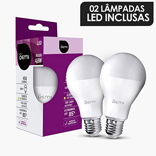 Ventilador de Teto Ventisol Fênix Branco/Silver 3 Pás, Cv3, 02 Lâmpadas Led Inclusas - 220v