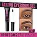 Easilydays Tattoo Peel Off Eyebrow Gel Tint for Women, Long-Lasting Waterproof Eyebrow Tattoo Makeup, Natural Elegant Eyebrow Tattoo Peel Off For All Types Of Eyebrows, Easy Application, 03# Black