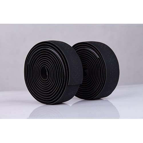 No Logo Rennrad Lenkerband Gürtel Radfahren Lenker Grip Wrap Anti-Rutsch-Anti-Schweißgurt 2 Bar Bike Zubehör (Farbe : Schwarz)