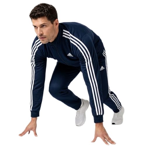 Image of Adidas Men Printed Training tracksuit Dark Navy - Polyester Regular Fit Activewear Set Lightweight, Breathable Sportswear track suit for Gym, Running, Fitness, Casual For All-Season