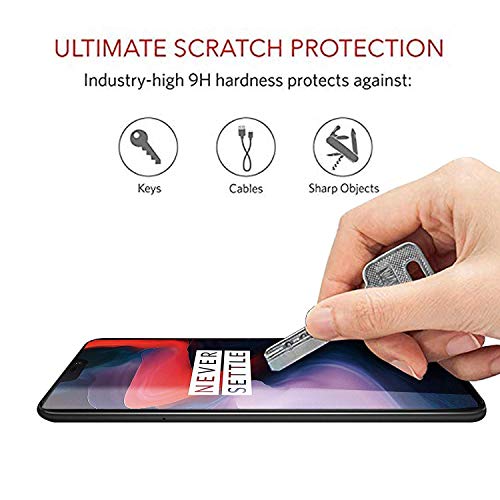 Image of SENBUN Tempered Glass Screen Protector Compatible for OnePlus 6 with Edge to Edge Coverage and Easy Installation Kit, Pack of 1, Black