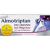 Tabletten zum Einnehmen Almotriptan Heumann bei Migräne 12,5 mg Filmtabletten, 2 St. Tabletten