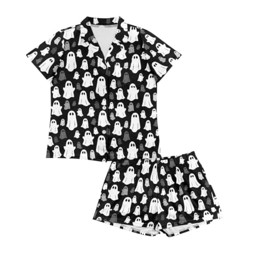 Image of Women's Short Sleeve Sleepwear Pajamas Nightwear with Pockets | skin-friendly breathable material resists pilling fading and deformation after repeated washing