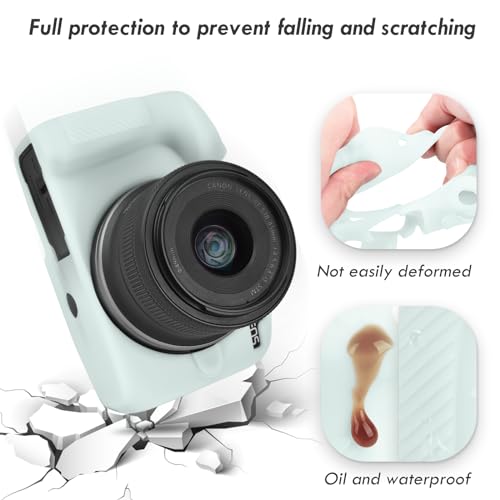 Rieibi EOSR50 EOS R50 Case, Soft Silicone Protective Case for Canon EOS R50 EOSR50 Vlogging Camera - Image 4