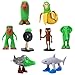 8Pcs Italian Brainrot Action Figures Tralalero Travala Toy Set With Tralalero Travala,Tung Tung Tung Sahur, Brr Brr Patapim & More - Brainrot Toys Collectible Animal Figures for Display or Gifting