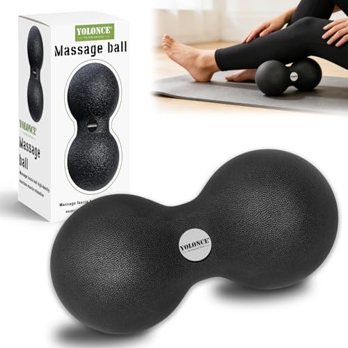 Bola para fascia,Masaje de doble bola,Bola de masaje de maní,Entrenamiento de Fascia,Masaje profundo,Espalda,cuello y relajación muscular facial