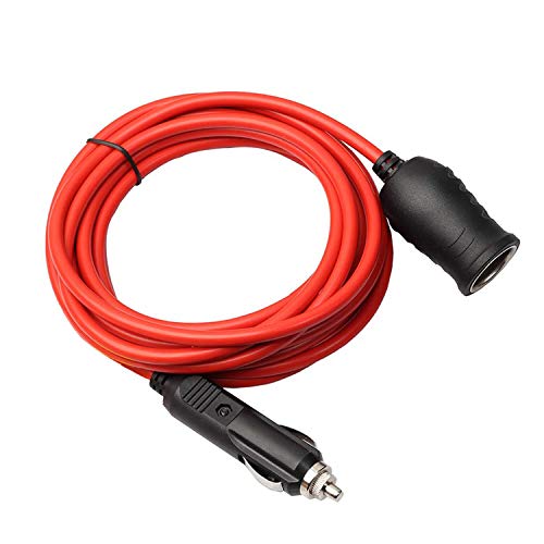 LDOPTO 12V 24V Heavy Duty 16 AWG 15A 20A Cigarette Lighter Adapter plug Power Supply dc extension cord inverter cables with 3.7 Meter 12.1 Feet Cable Wire For Car Inverter,Air Pump, Electric Cup