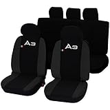 Fundas para asientos de Audi A3 específicas para asientos de Audi A3 compatibles con airbag lateral. Respaldos traseros divididos en 1/3 - 2/3. Tejido de algodón y poliéster más tejido elástico en la parte posterior de las fundas. Compatibles con Compuesto por: 2 fundas delanteras, 5 reposacabezas, 3 fundas traseras (respaldo de 2 piezas + asiento). Composición del producto: algodón con contornos de tejido poliéster elástico colorido. Producto fabricado y fabricado en Italia