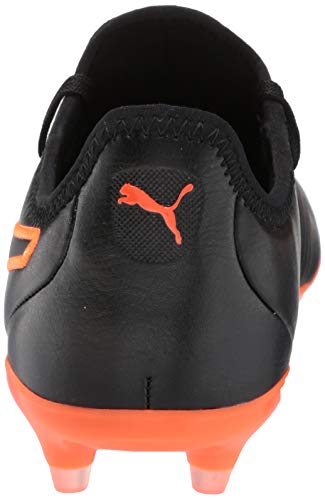 PUMA Puma Unisex-Adult King Pro FG Soccer Shoe, Puma Black-Shocking Orange, 4 M US