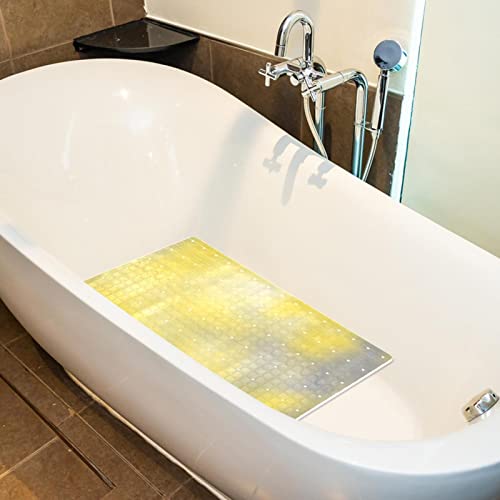 Tapis de bain antidérapant lavable en machine avec ventouses de fixation