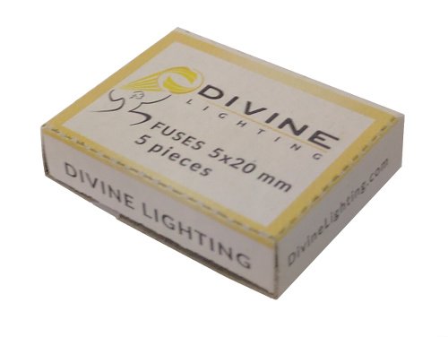 5 Qty. Divine Lighting 5X20Mm 500Ma Fast-Blow Fuse 250V 500Ma; 217; Ceramic 5X20Mm 500Ma Fast-Blow Fuse #TOP3