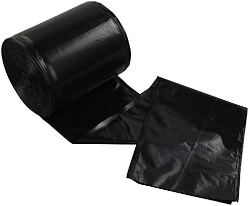 Lesbye 2 Rolls Black 60 L Bin Bags Liners, Large Trash Bin Liners, Wastebasket Trash Can Liners for Kitchen/Office, 100 Bags, f