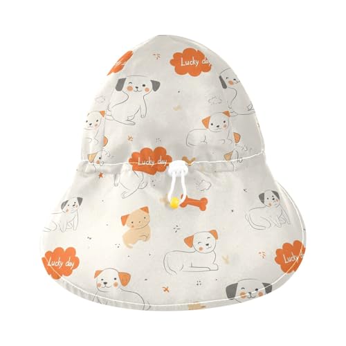 Kids Sunhat Baby Boys' Beach Caps Toddler Girl UPF 50+ Large Brim Travel Essentials Cute Cartoon Dogs3
