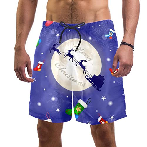 Maillots de bain pour hommes Noël motif cerf JDEZ