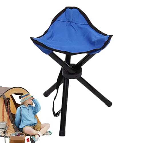 Taburete de camping | Taburete de pesca plegable, ligero y plegable para acampar al aire libre, caminar, caza, senderismo, pesca, viajes, portátil, triangular