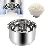 304 Stainless Steel Replacement Inner Pot for Rice Cookers Universal Durable Cooking Bowl (Silver, 17cm)
