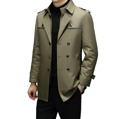 Trench homme kaki doublure amovible pour ne plus avoir froid en costume