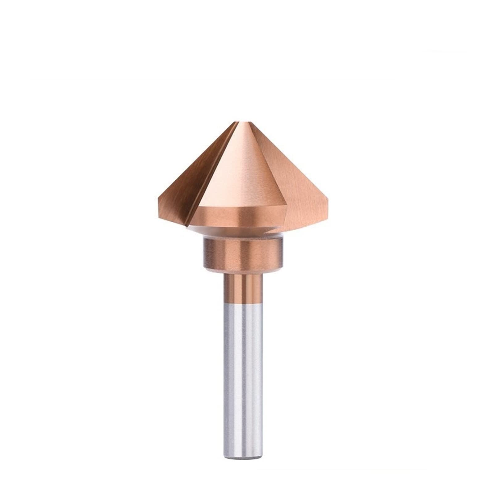 1 sztuk 4.5-50mm wiertło rozwiercające Bit, 3 flet frez do fazowania 90 stopni powłoka tytanowa stal szybkotnąca Counter Sinker wiertła do drewna Metal Hole Cutter (Color : 8x12.7x50.8mm)